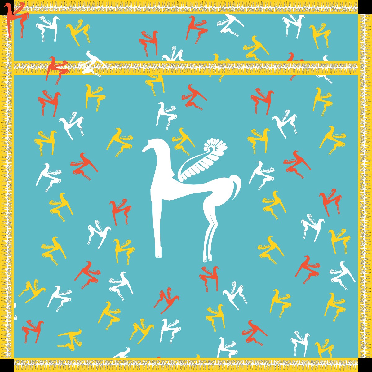 Unique Greek Design on Silk